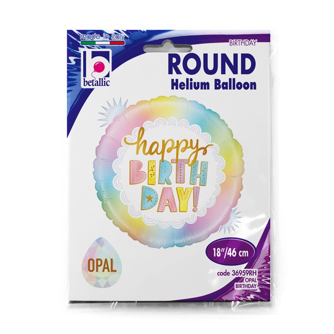18" Μπαλόνι Happy Birthday Opal