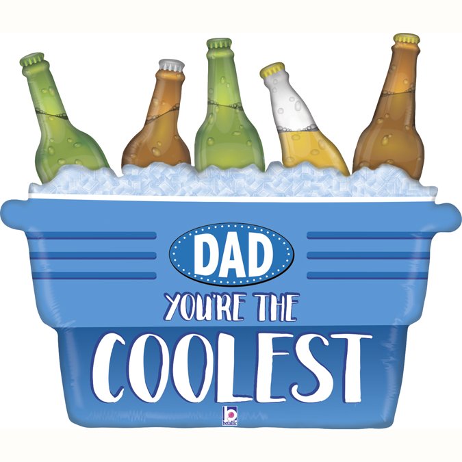27" Μπαλόνι Coolest Dad καφάσι με μπύρες