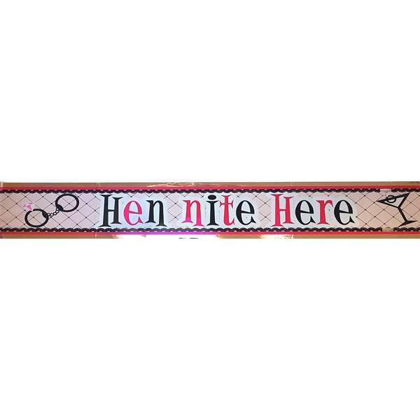 Διακοσμητικό μεταλλικό μπάνερ Hen Nite Here 3,65μ