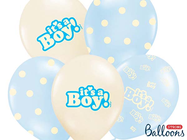 Σετ Μπαλόνια τυπωμένα "It's a Boy" (6 τεμ)