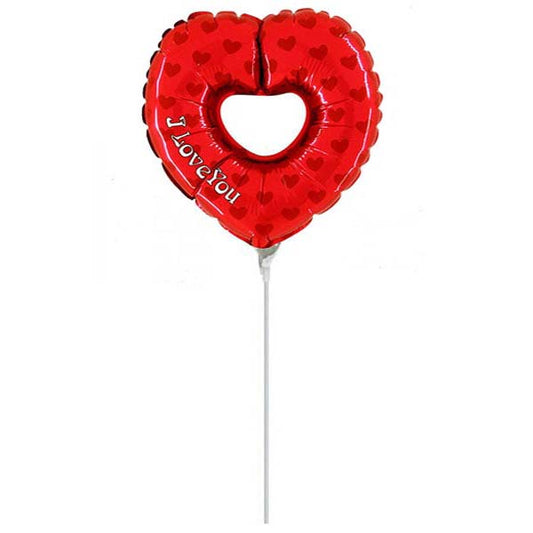 10” Mini Shape Μπαλόνι Καρδιά λευκό πλαίσιο I Love you
