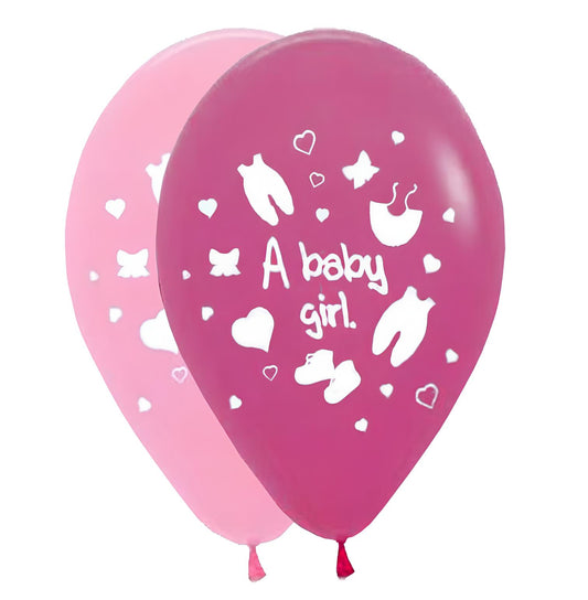 12" Μπαλόνι A baby girl ρουχάκια (25 τεμ)