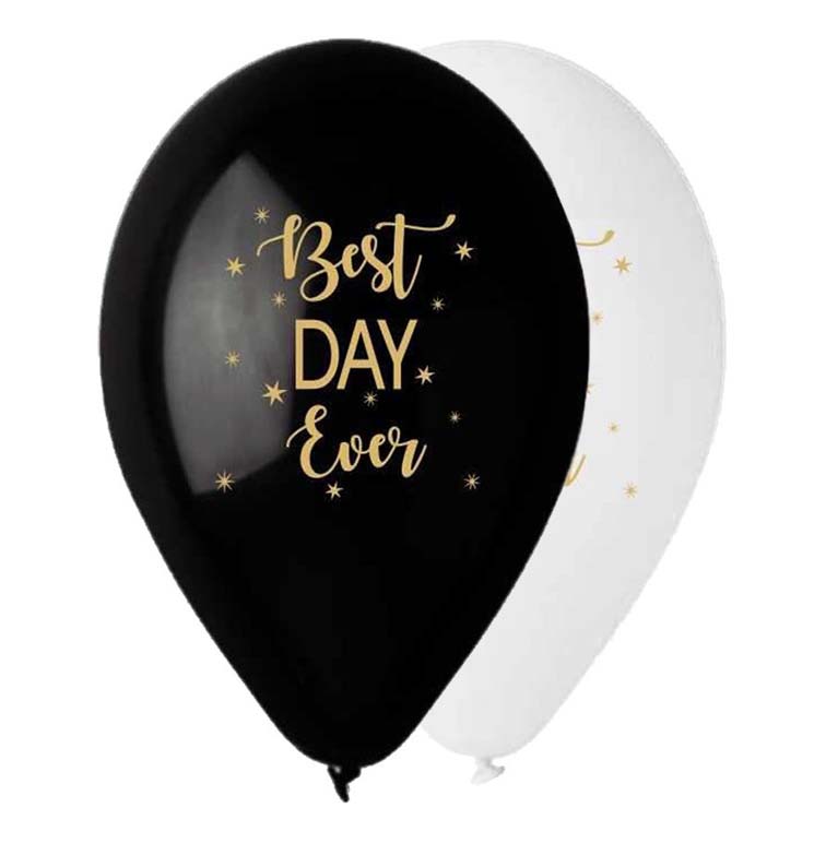 12" Μπαλόνι τυπωμένο Best Day Ever (25 τεμ)