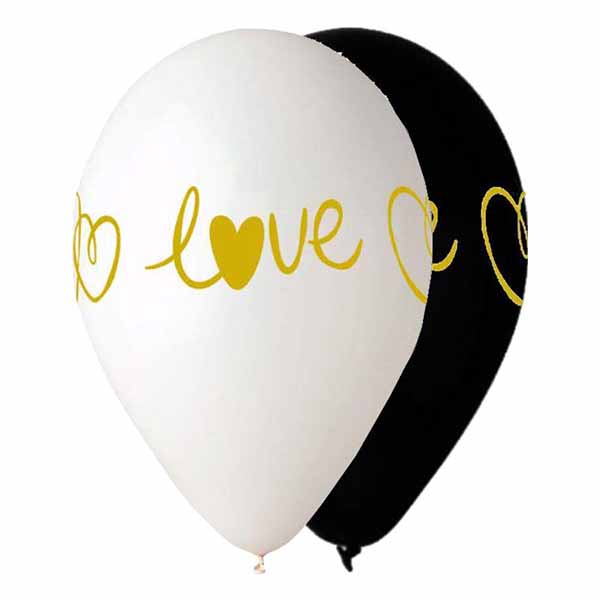 12" Μπαλόνι τυπωμένο LOVE (25 τεμ)