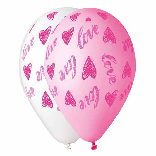 12" Μπαλόνι τυπωμένο LOVE (25 τεμ)