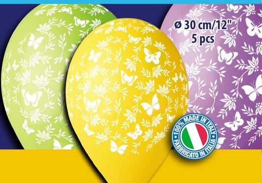 12" Μπαλόνια πρώτα γενέθλια κοριτσάκι (5 τεμ)