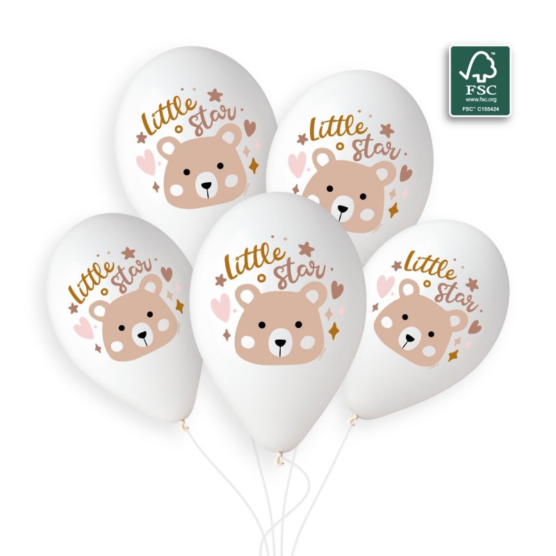 13" Μπαλόνι Αρκουδάκι Little Star (25 τεμ)
