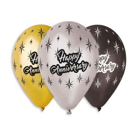 13" Μπαλόνια Happy Anniversary (25 τεμ)