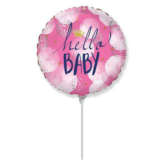14'' Mini Shape Μπαλόνι Hello Baby Girl