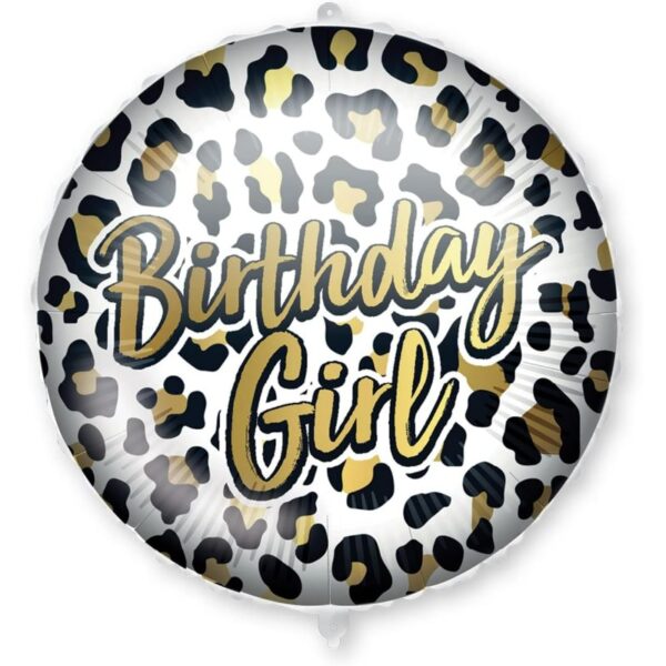 18'' Μπαλόνι Birthday Girl Λεοπάρ