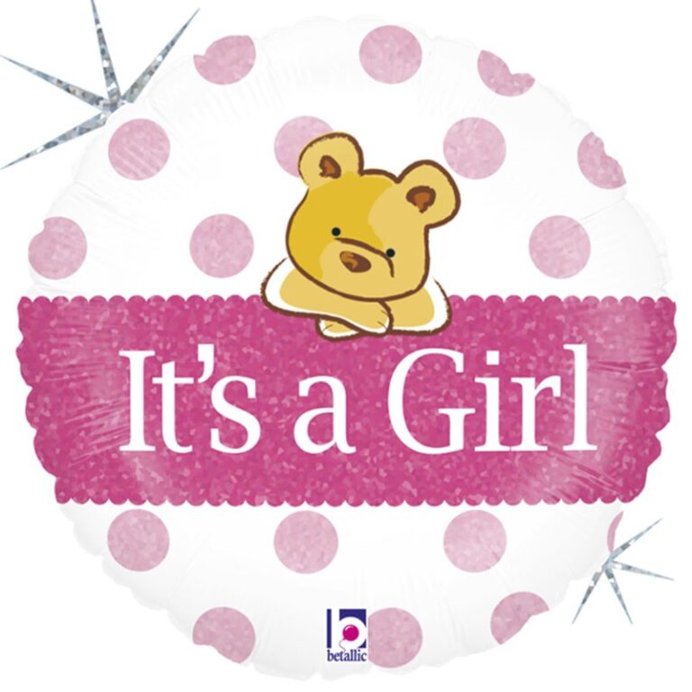 18″ Μπαλόνι Γέννησης Ριγέ Baby Girl