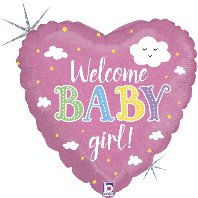 18" Μπαλόνι Welcome Baby Girl