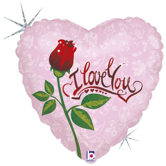 18″ Μπαλόνι Καρδιά I Love You πουά