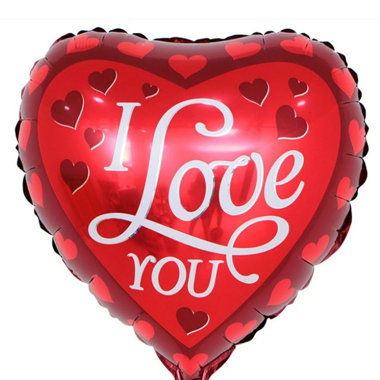 18″ Μπαλόνι Καρδιά I Love You πουά