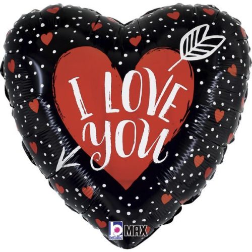 18'' Μπαλόνι Καρδιά 'Love you' παστέλ όμπρε