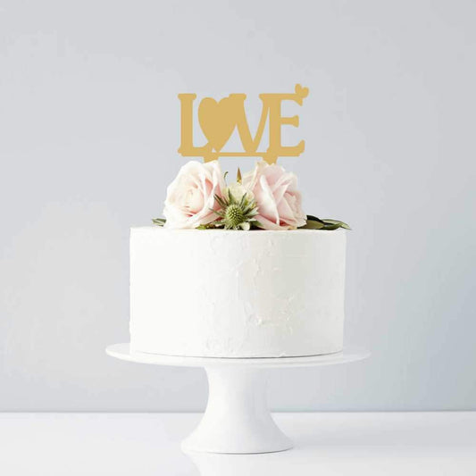 Ακρυλικό Topper τούρτας Love
