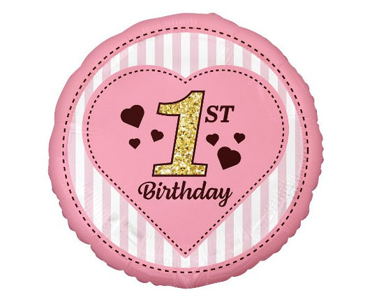 18" Μπαλόνι 1st Birthday Μπλε