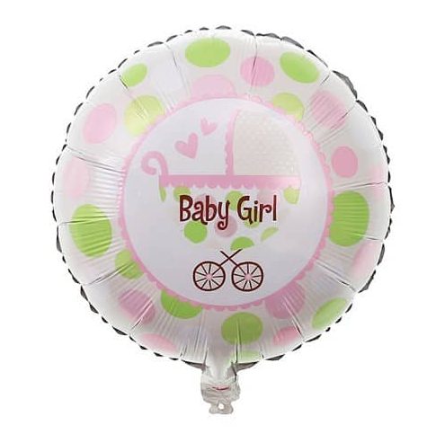 18″ Μπαλόνι Γέννησης Ριγέ Baby Girl