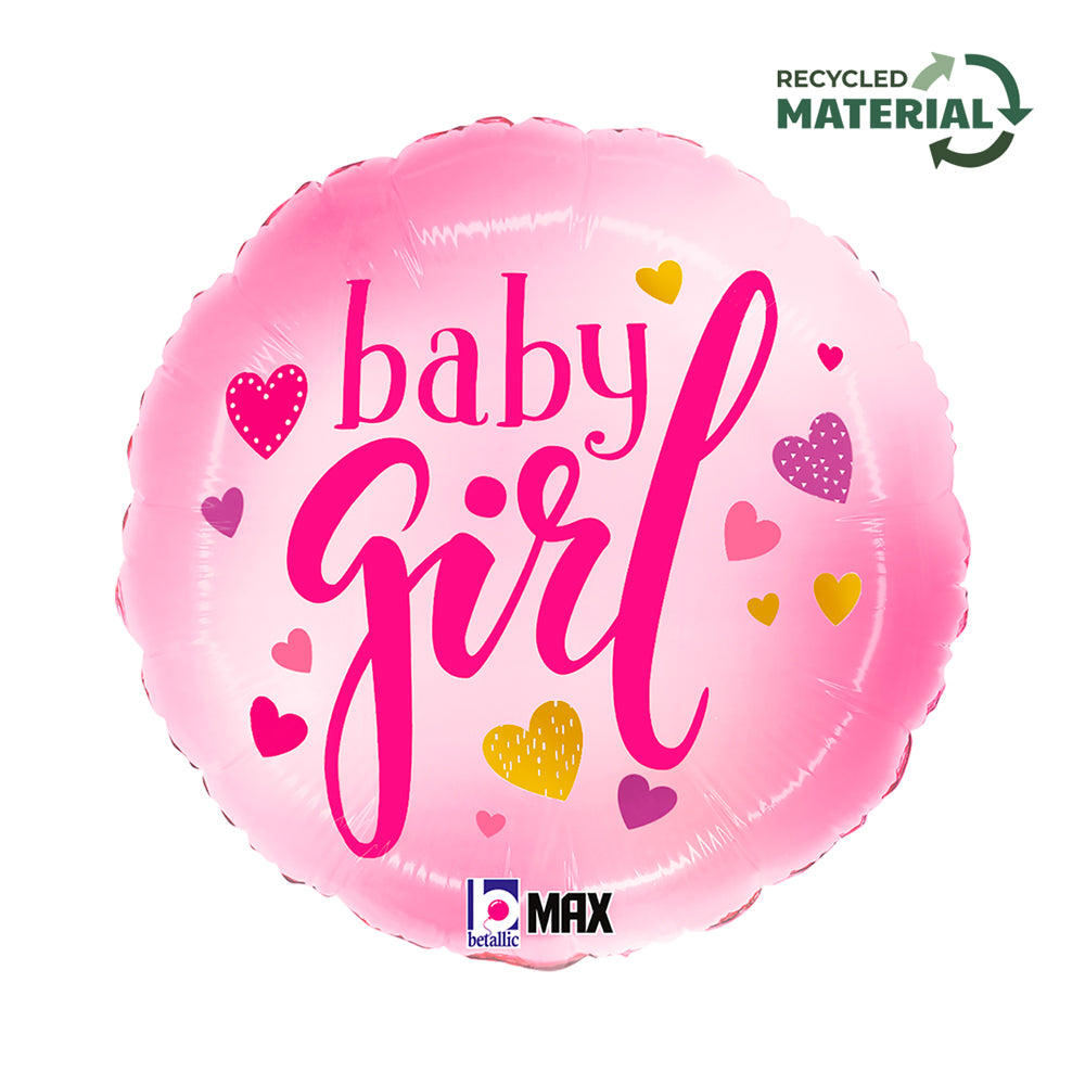 18″ Μπαλόνι Γέννησης Ριγέ Baby Girl