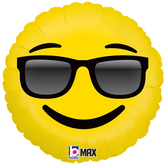 18" Μπαλόνι Emoji με γυαλιά