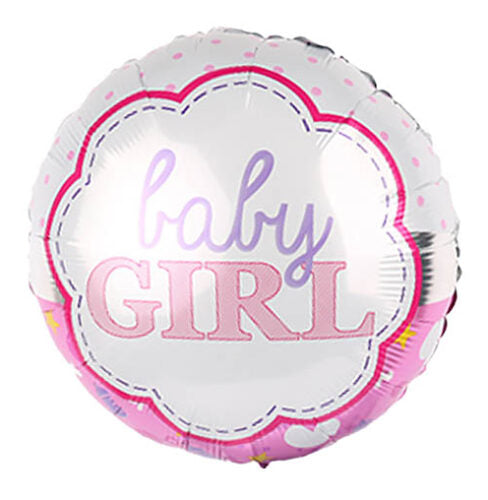 18″ Μπαλόνι Γέννησης Ριγέ Baby Girl