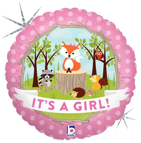 18″ Μπαλόνι Γέννησης Ριγέ Baby Girl