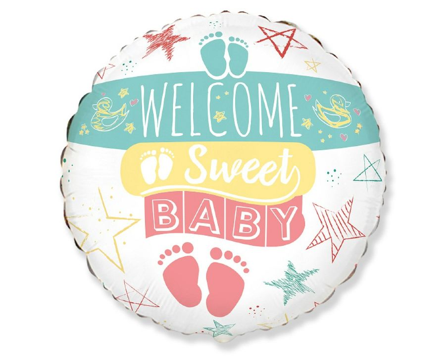 18" Μπαλόνι γέννησης Welcome Sweet Baby