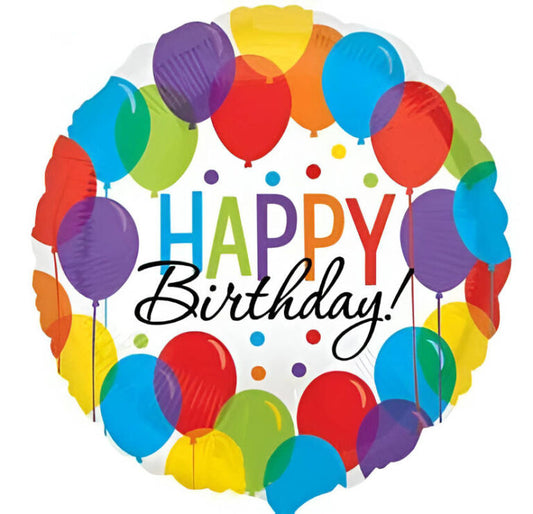 18" Μπαλόνι Happy Birthday balloons
