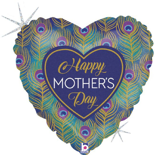 18" Μπαλόνι Happy Mother's Day παγώνι