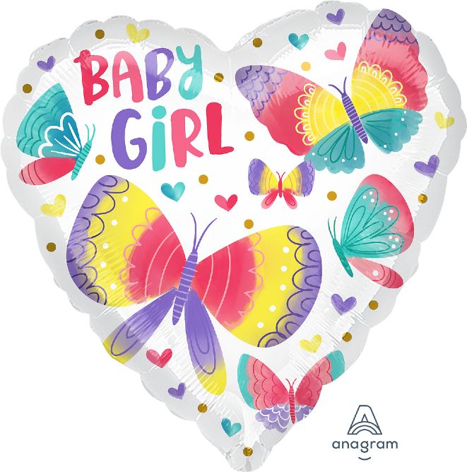 18″ Μπαλόνι Γέννησης Ριγέ Baby Girl