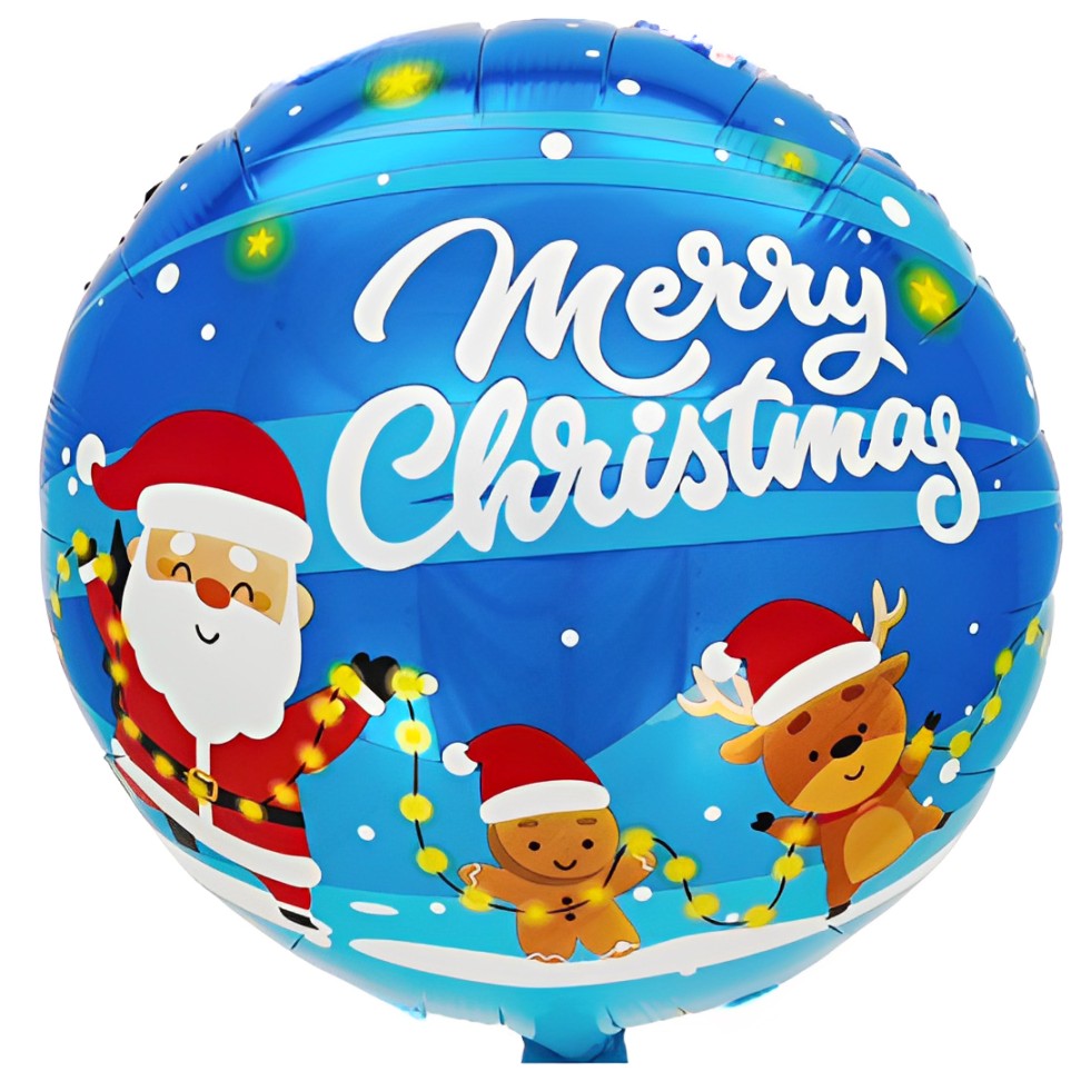 18″ Μπαλόνι Merry Christmas με γιορτινά σχέδια