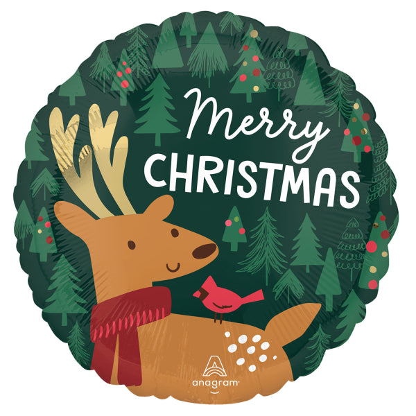 18″ Μπαλόνι Merry Christmas με γιορτινά σχέδια