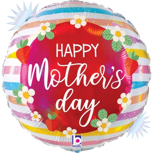 18" Μπαλόνι Mother's Day μπλε φλοράλ