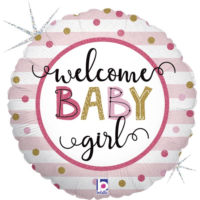 18" Μπαλόνι Welcome Baby Girl
