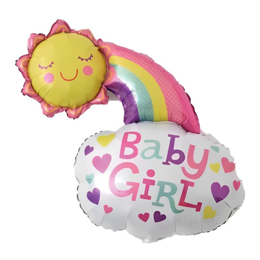 25″ Μπαλόνι Baby Girl Ήλιος &amp; Σύννεφο