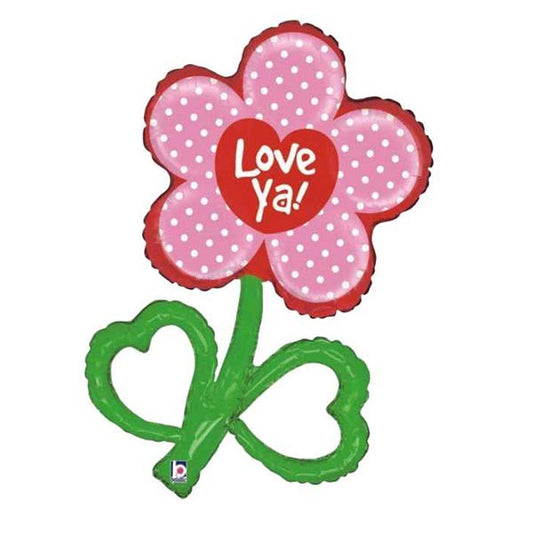 38'' Μπαλόνι αγάπης λουλούδι 'Love ya'