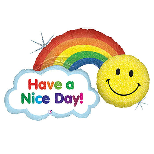 45" Μπαλόνι ουράνιο τόξο Have a Nice Day