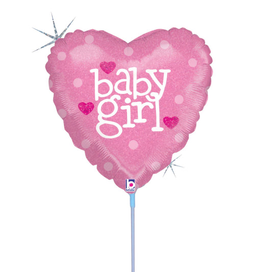 9'' Mini Shape μπαλόνι Μπουγάδα - Baby Girl