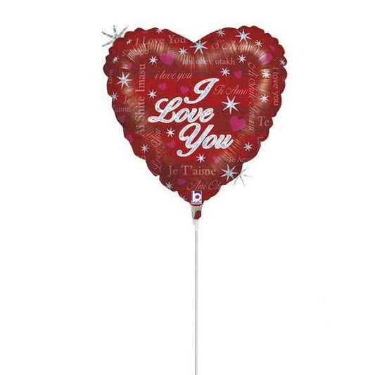 9" Mini Shape Μπαλόνι κόκκινη Καρδιά I Love you