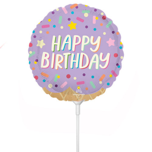 9'' Mini Shape Μπαλόνι Happy Birthday