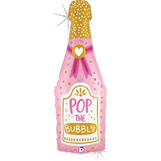 37″ Μπαλόνι ροζ Σαμπάνια Bubbly