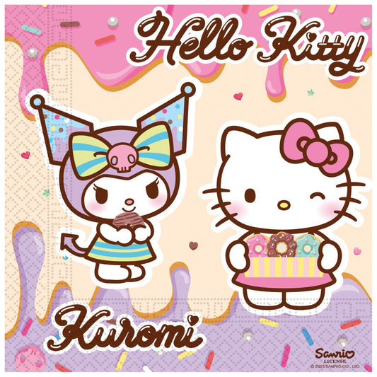 Χαρτοπετσέτες Hello Kitty &amp; Kuromi (20 τεμ)