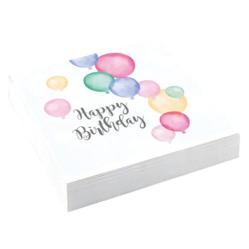 Χαρτοπετσέτες Happy Birthday Χρυσό (20 τεμ)