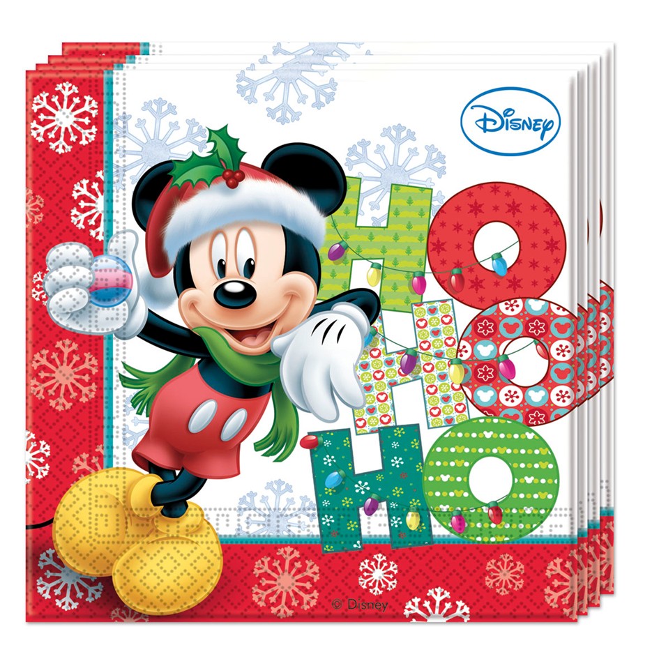 Χριστουγεννιάτικες Χαρτοπετσέτες Mickey &amp; Minnie (20 τεμ)