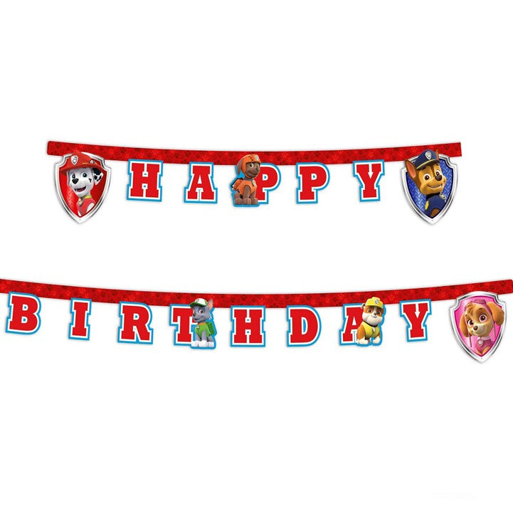 Γιρλάντα "Happy Birthday" Paw Patrol