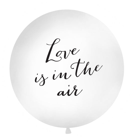 Μπαλόνι Άσπρο-μαύρο “Love is in the Air” 1 μέτρο