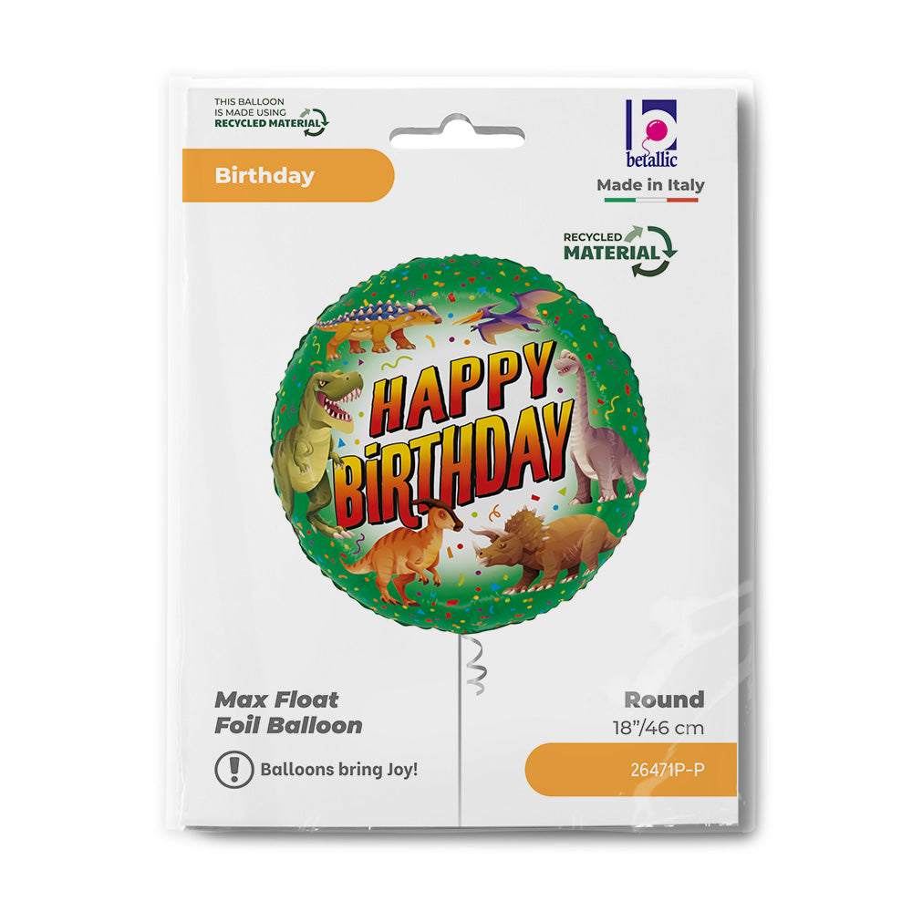 18″ Μπαλόνι Δεινόσαυροι ‘Happy Birthday’