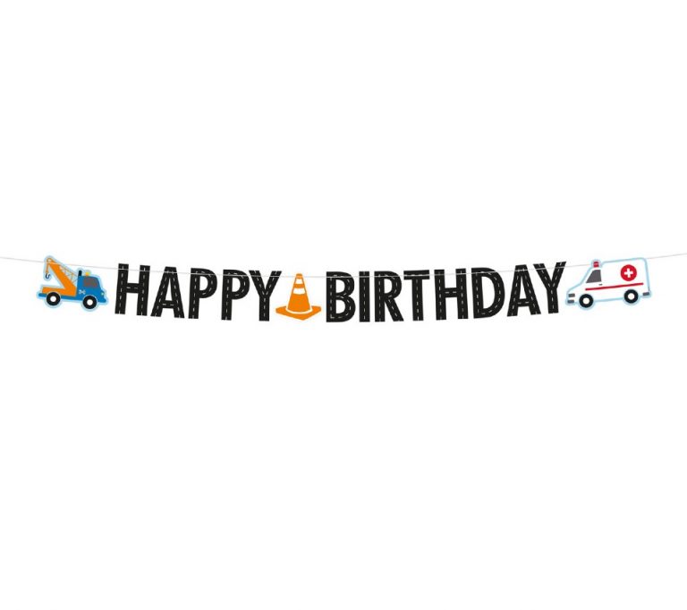 Μπάνερ On the Road "Happy Birthday" 1.80 cm