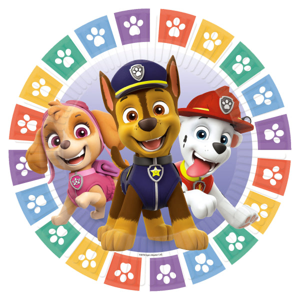 Πιάτα γλυκού Paw Patrol πατουσάκια (8 τεμ)