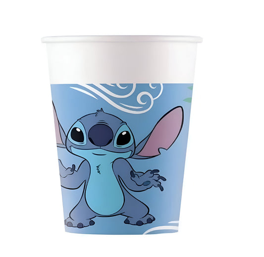 Ποτήρια πάρτυ Stitch &amp; Angel (8 τεμ)